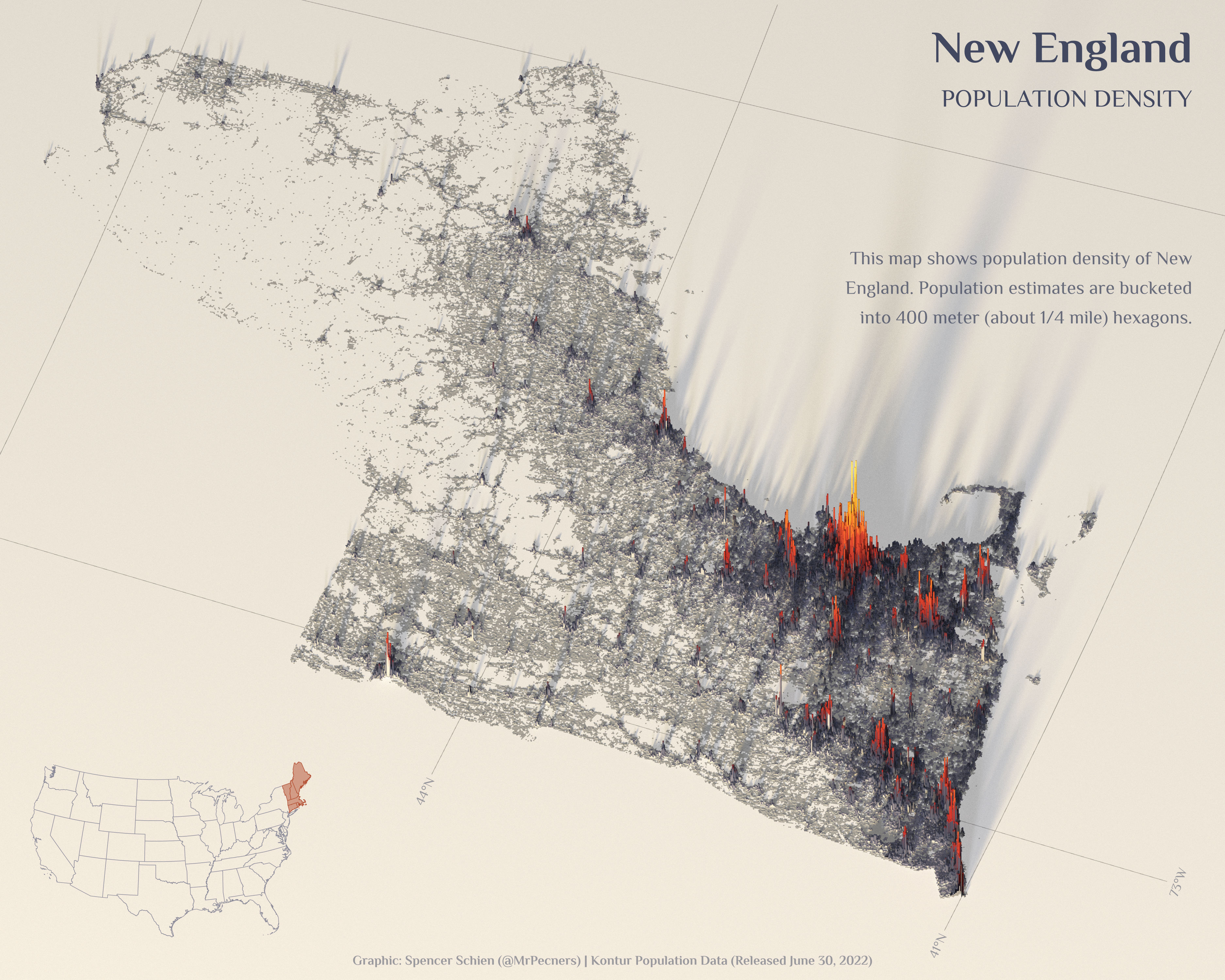New England Population Density