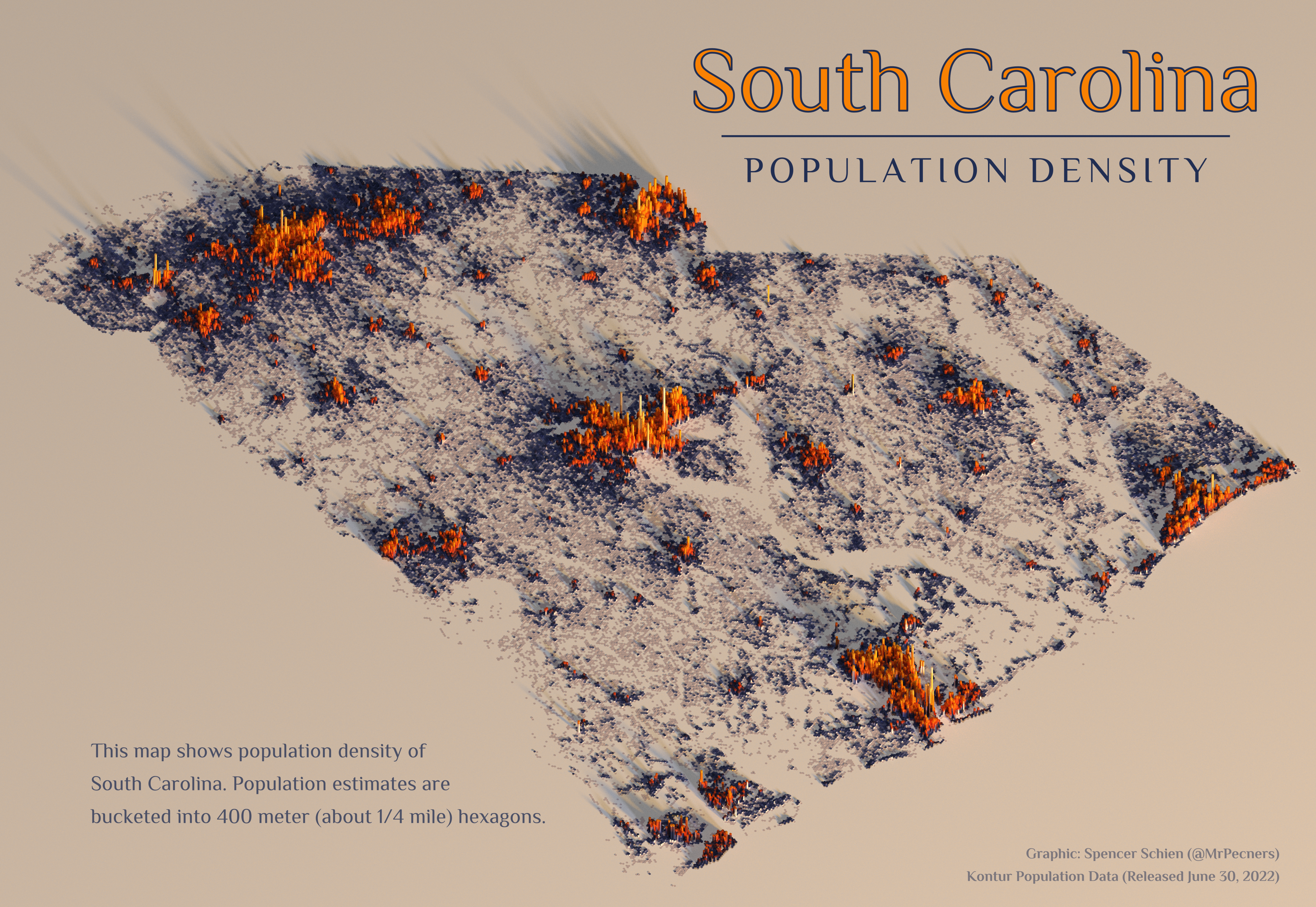 South Carolina Population Density