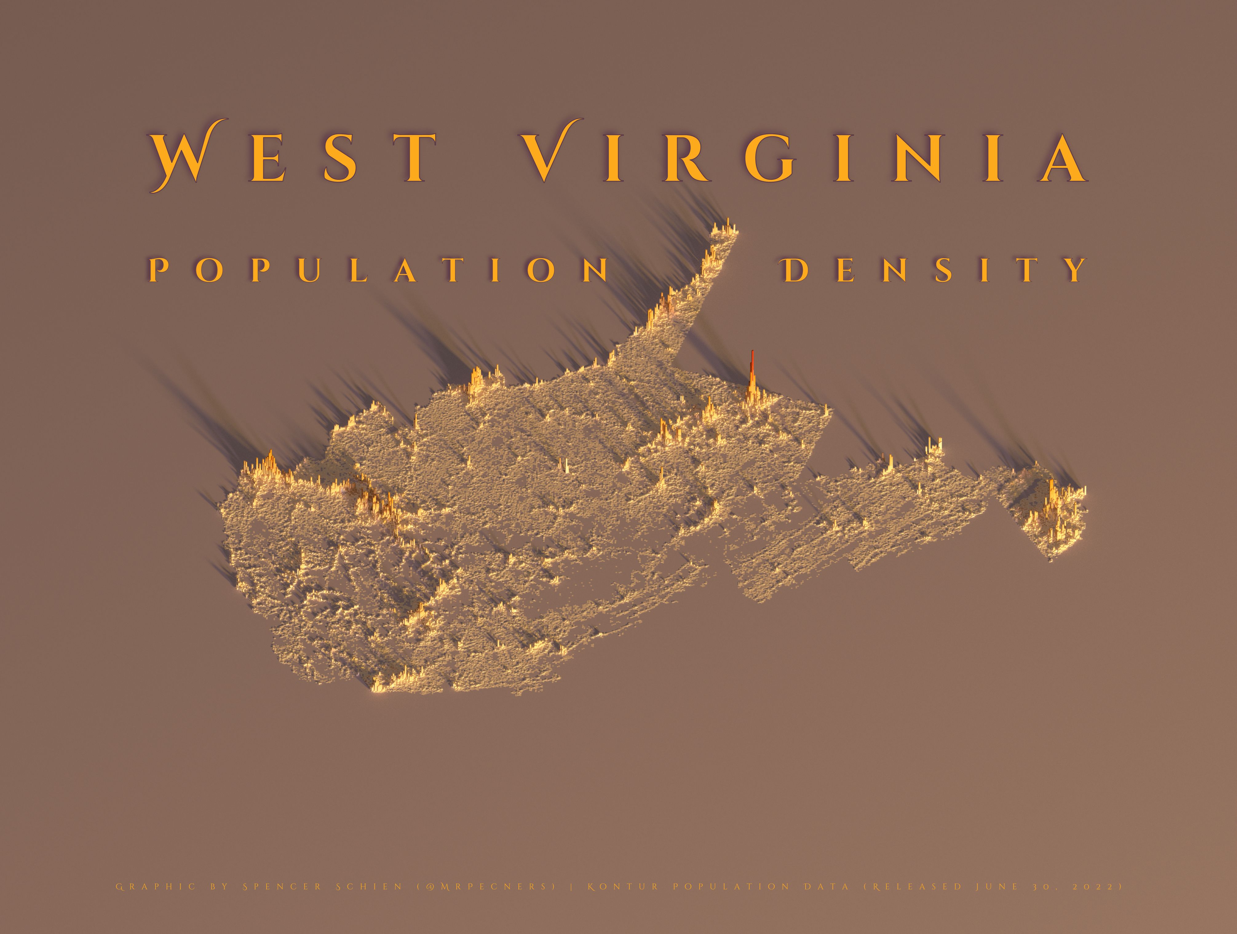 West Virginia Population Density