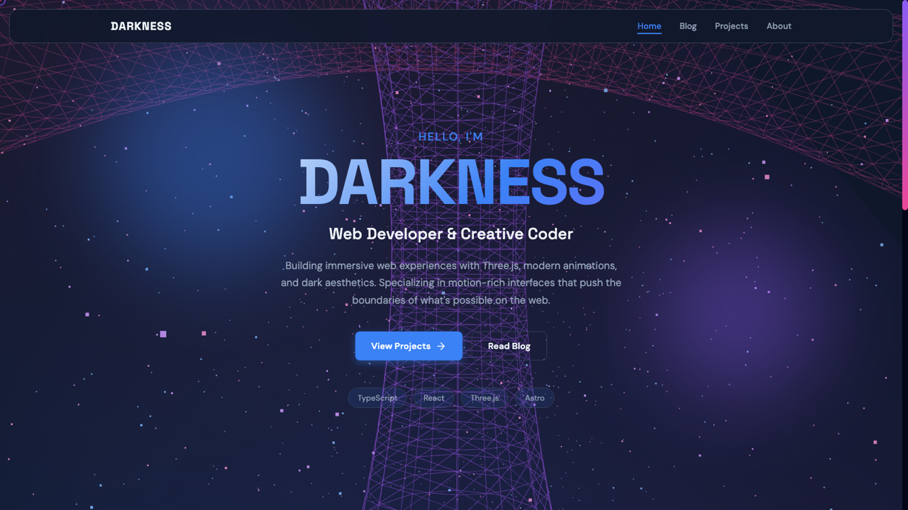 astro-darkness 网站模板截图