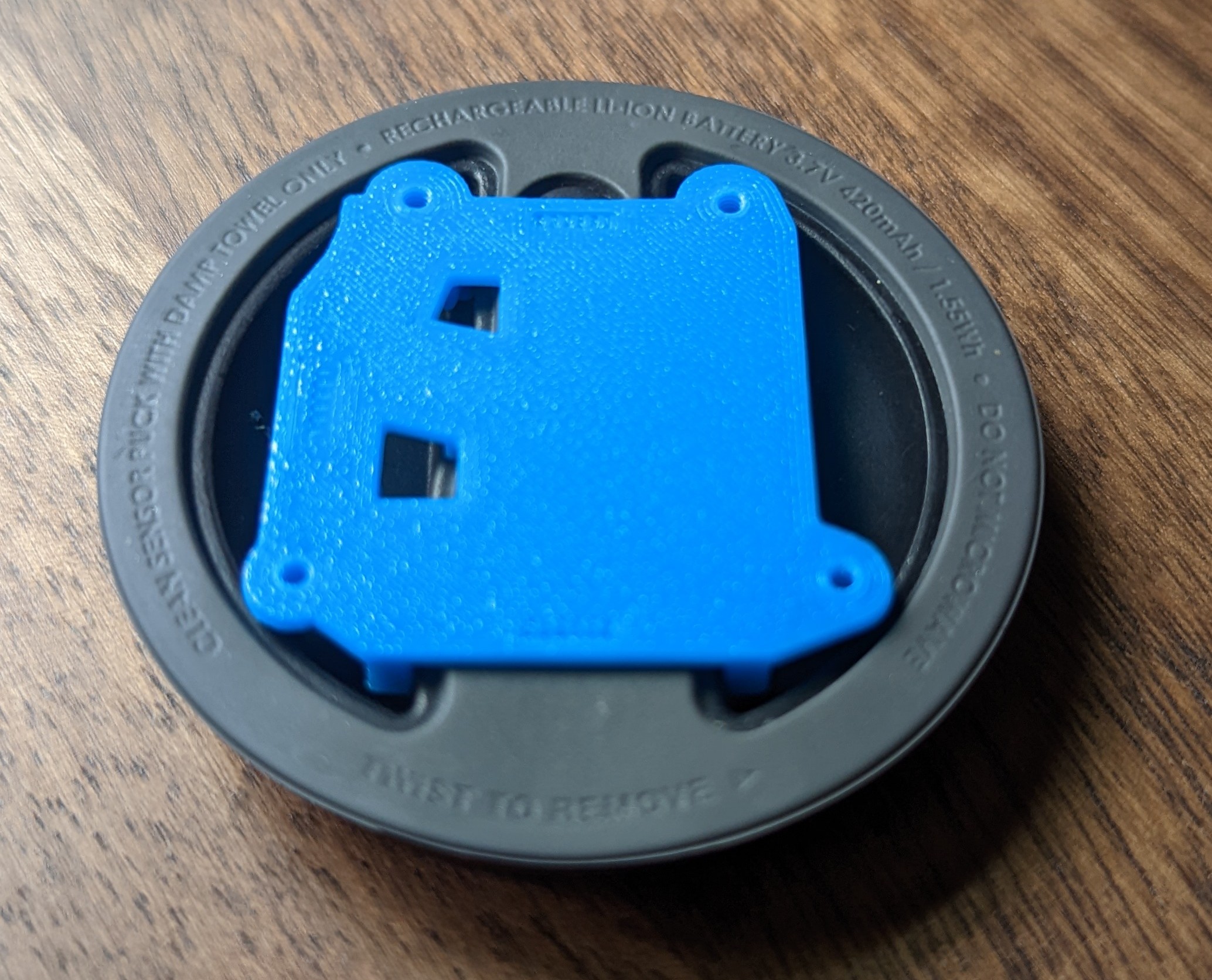 test fit the anchor on the bottom of the sensor puck