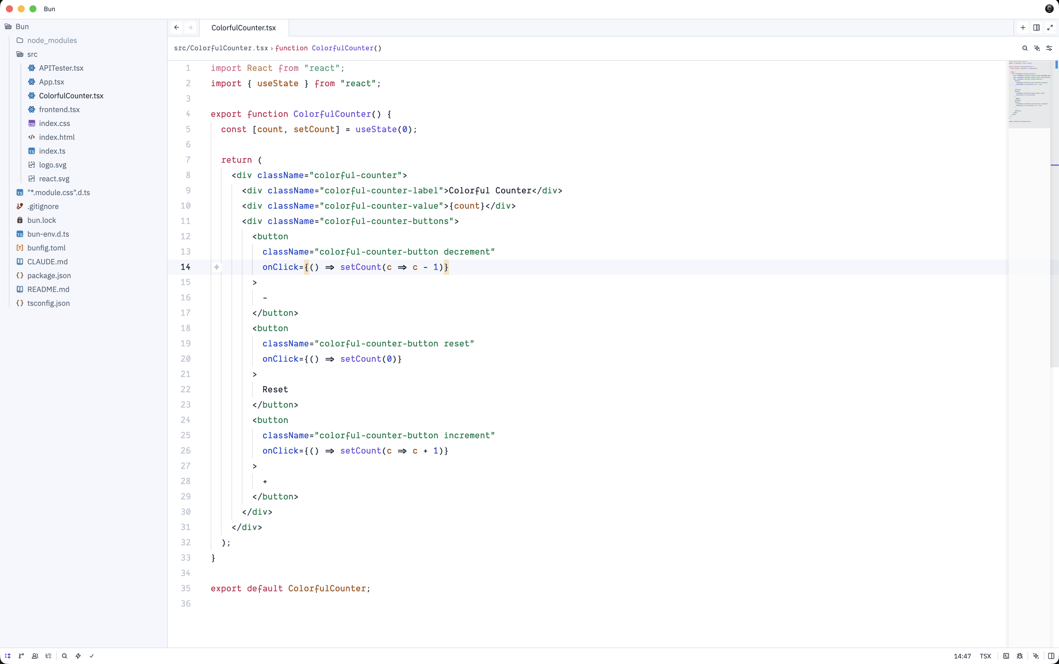 IDX Light theme screenshot