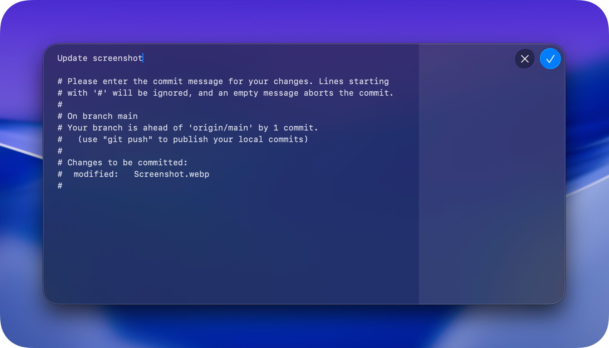 CommitEdit screenshot 1