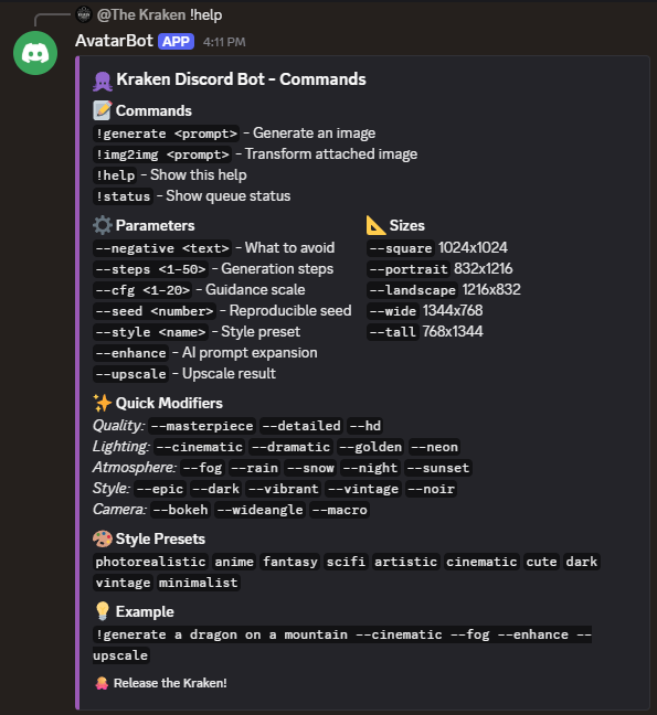 Help Menu