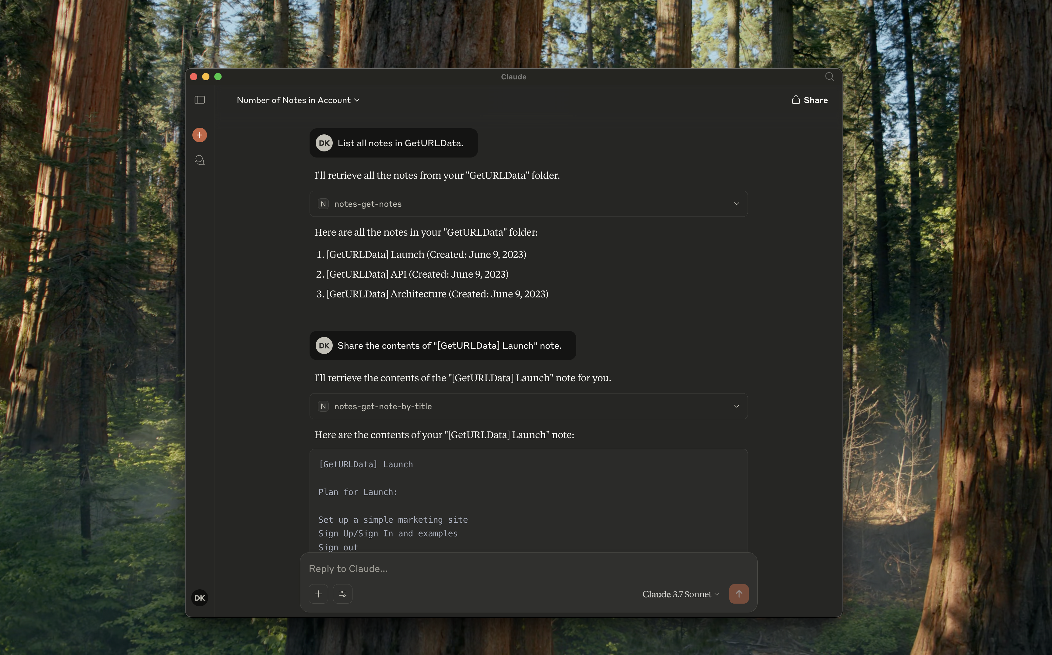 Claude Usage Example