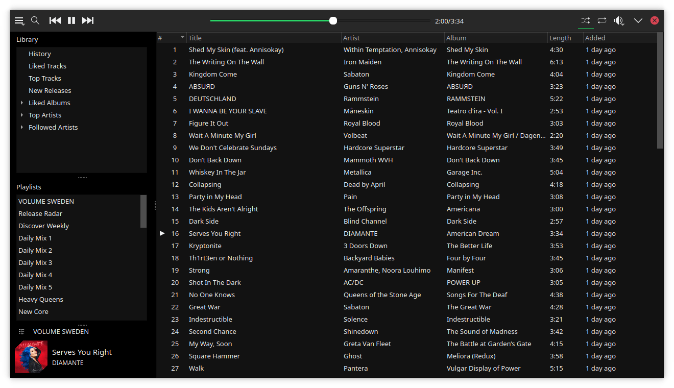 spotify-qt with dark theme