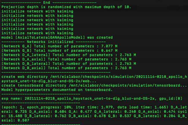 Expected output of train_onecube.py