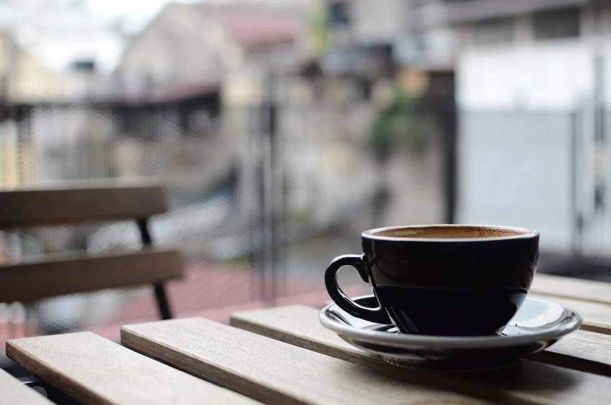 Cup of coffee on a table