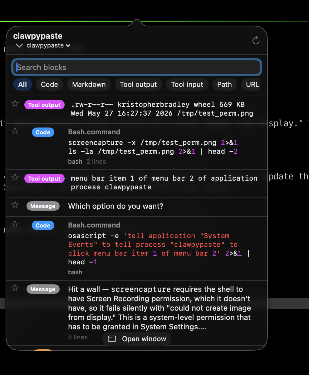 clawpypaste screenshot 1
