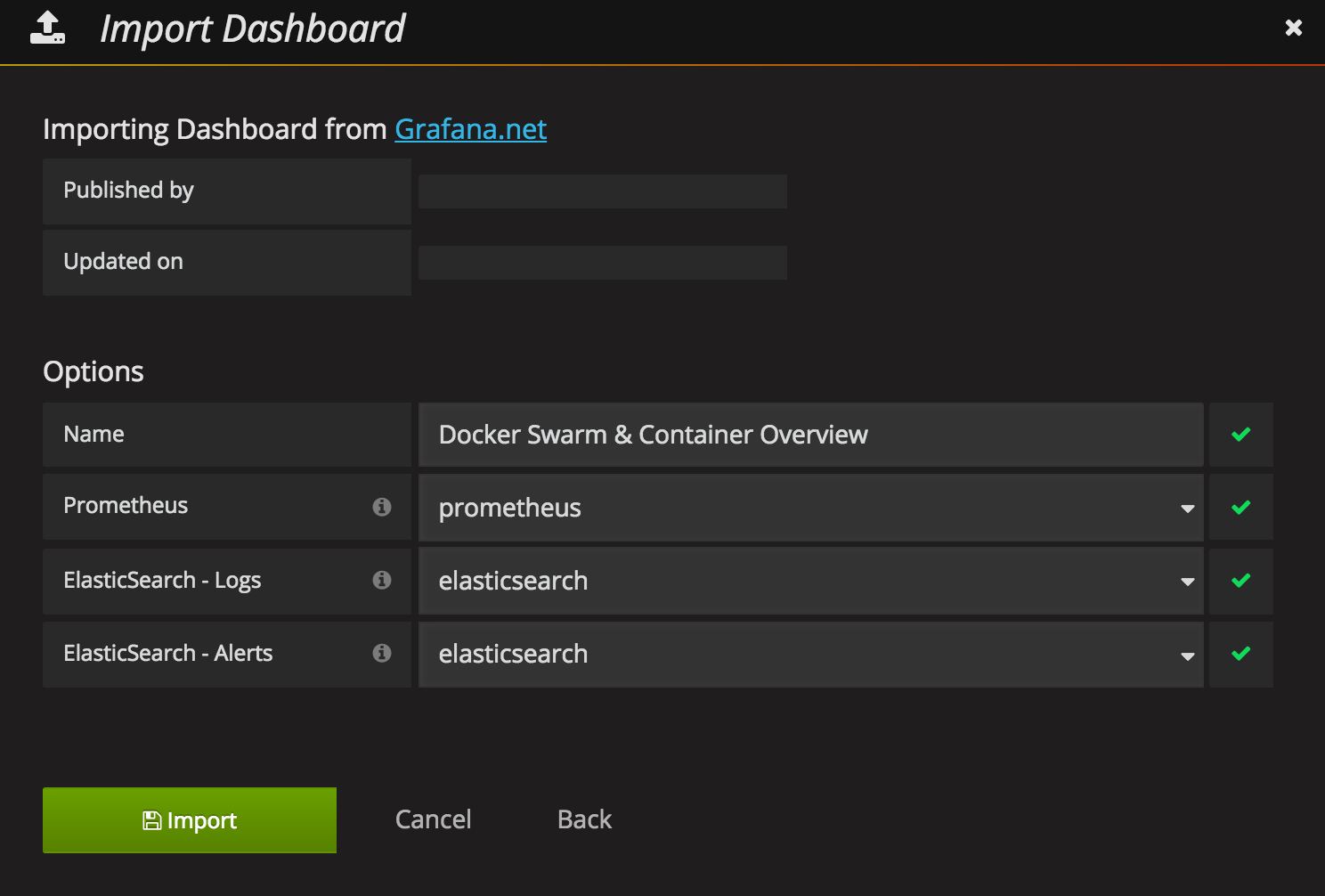 Import Dashboard