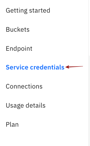 creating service credentials