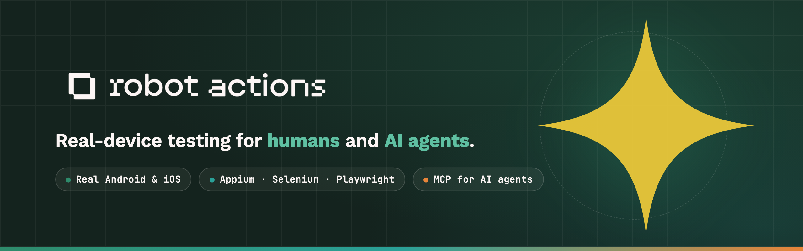 Robot Actions — real-device testing for humans and AI agents