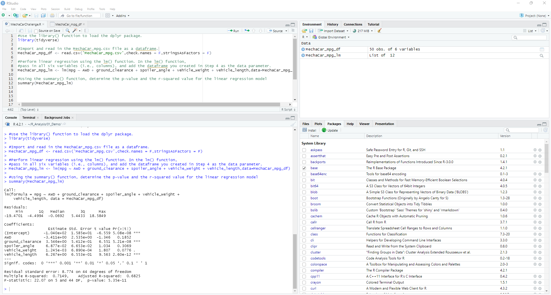 GitHub - krismbah/MechaCar_Statistical_Analysis