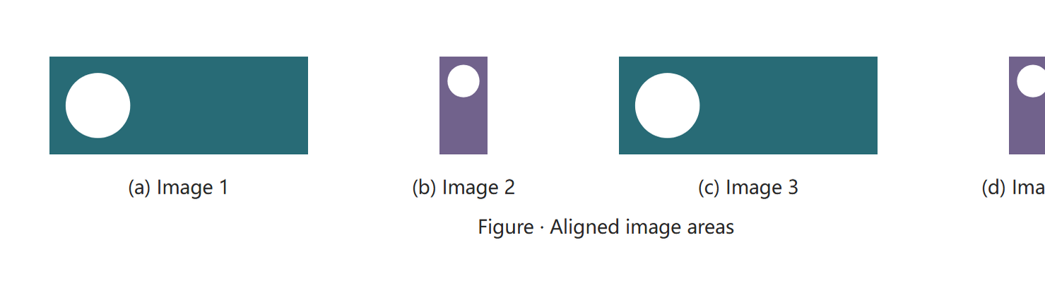 Four images on one row
