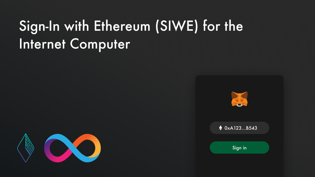 Sign in with Ethereum for the Internet Computer