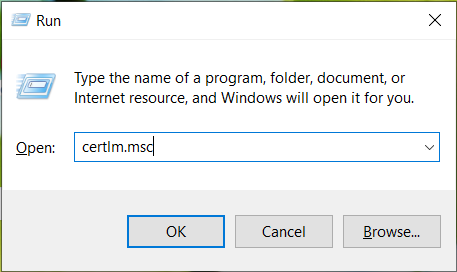 Open the "Run" dialog