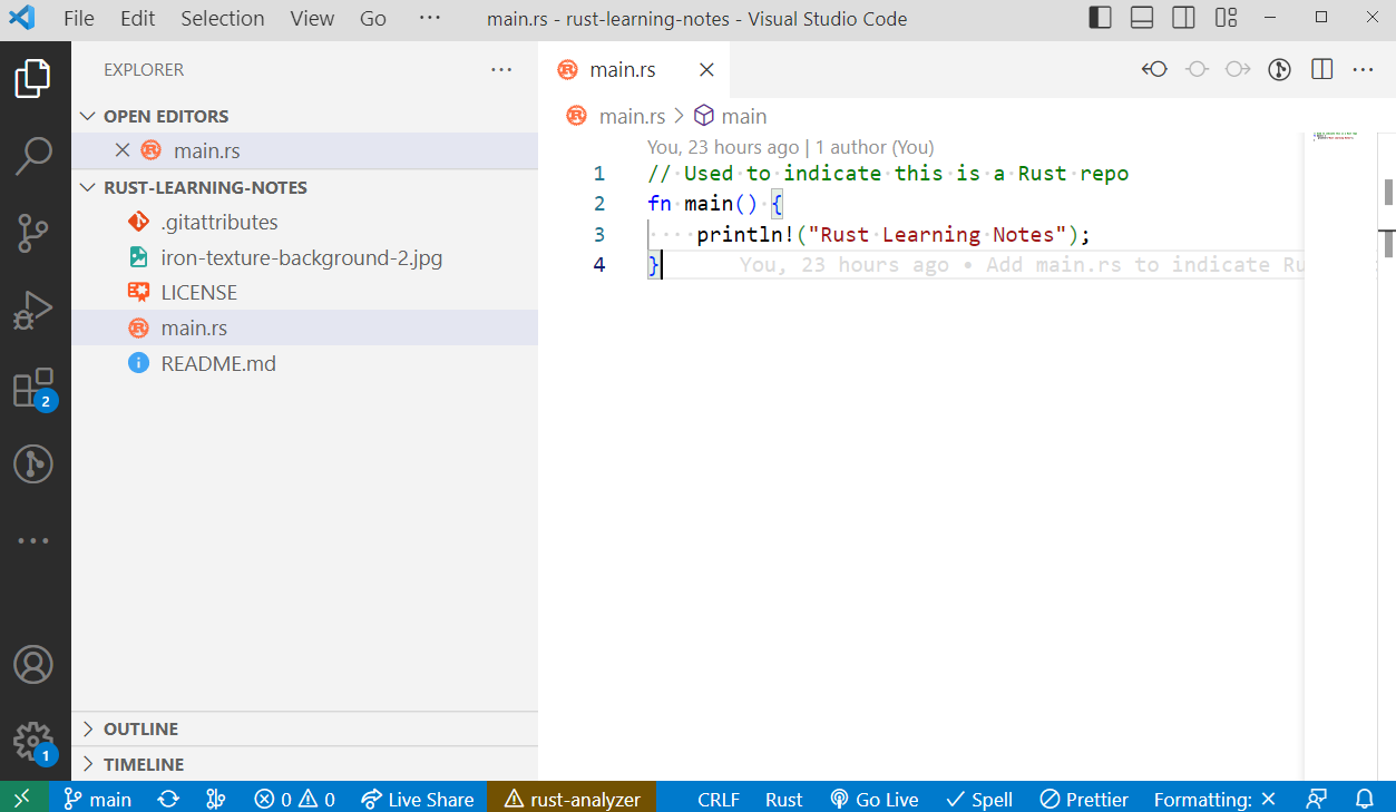 VS Code - Rust development environment