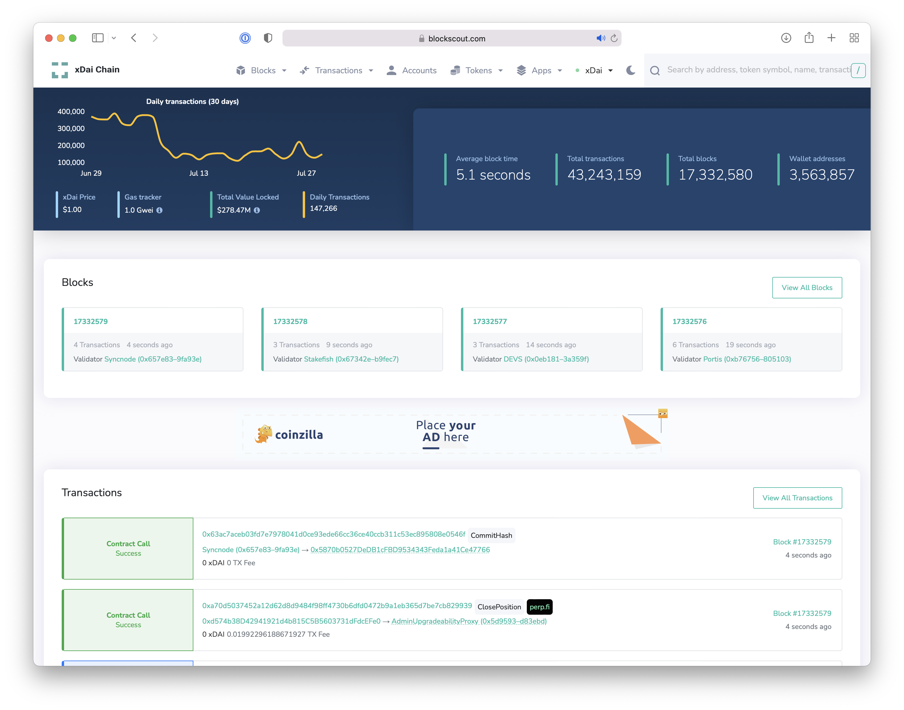 BlockScout Explorer for GC