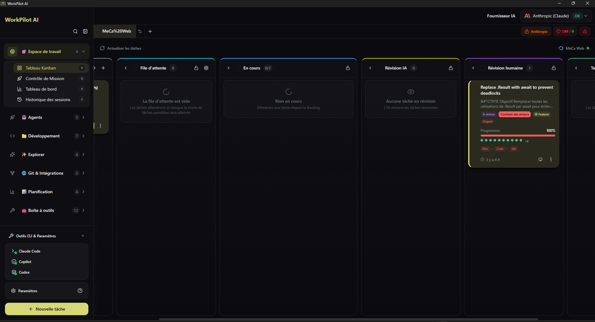 WorkPilot AI Kanban Board
