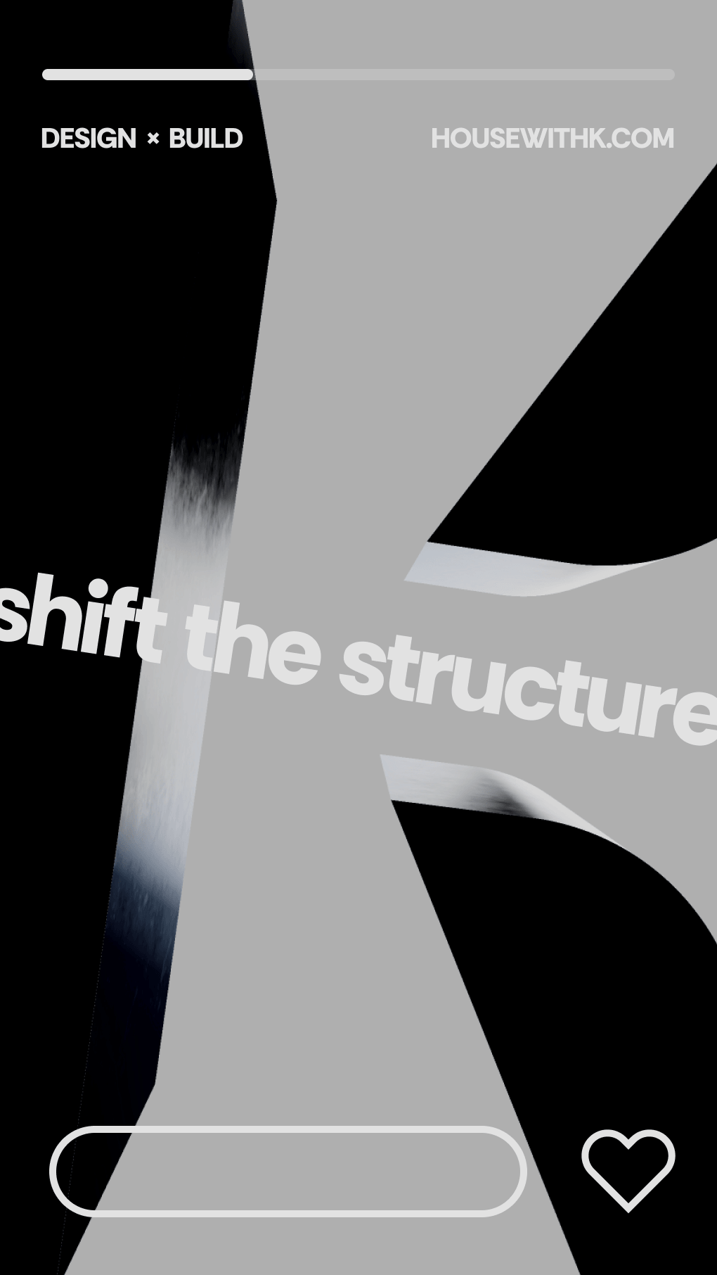 SHIFT THE STRUCTURE라는 슬로건이 포함한 SNS 광고 디자인