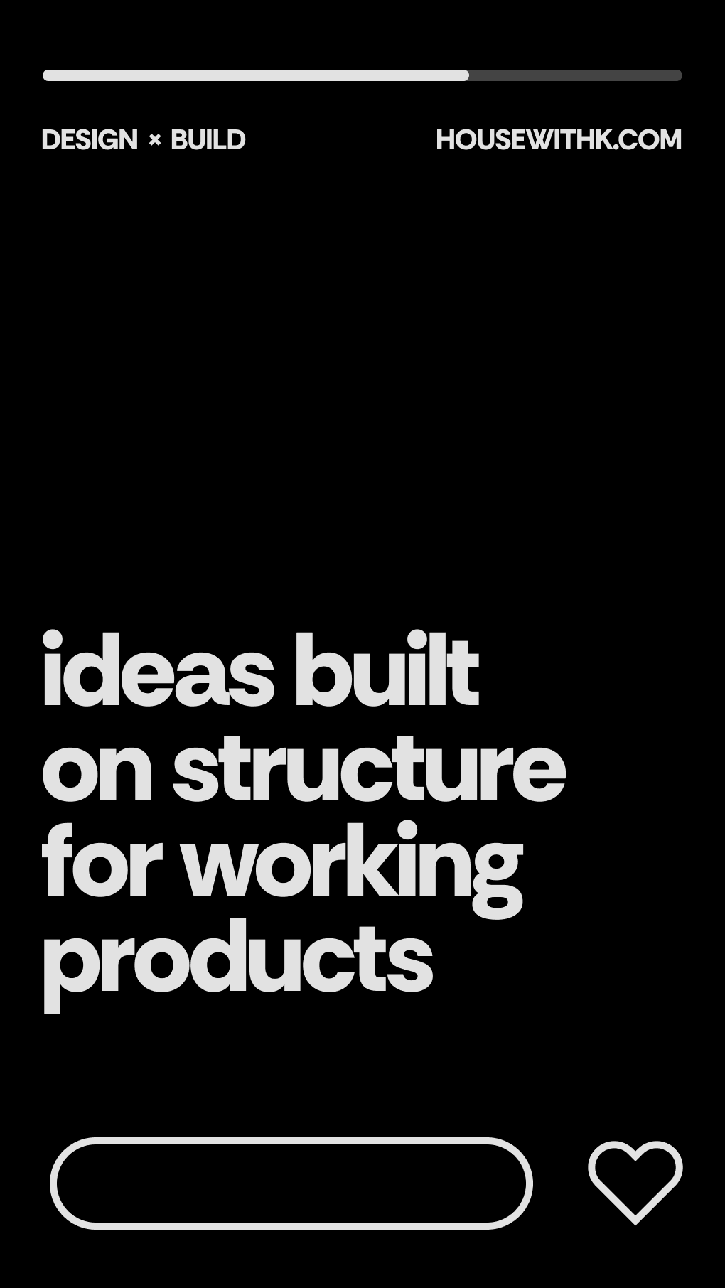 ideas built on structure for working products라는 슬로건이 포함한 SNS 광고 디자인