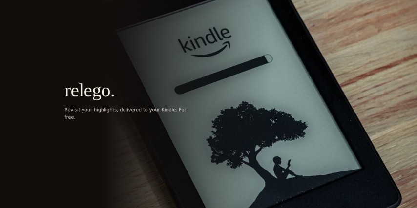 Relego landing page hero section in dark theme