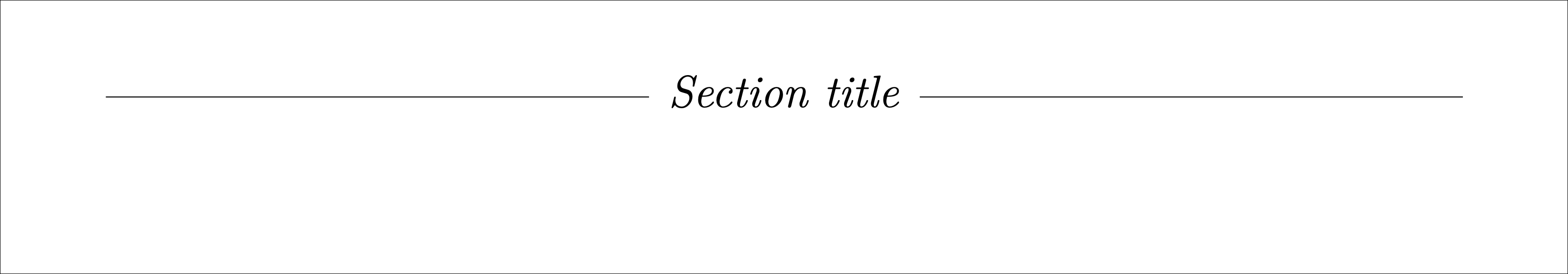 A simple example of lltxSection