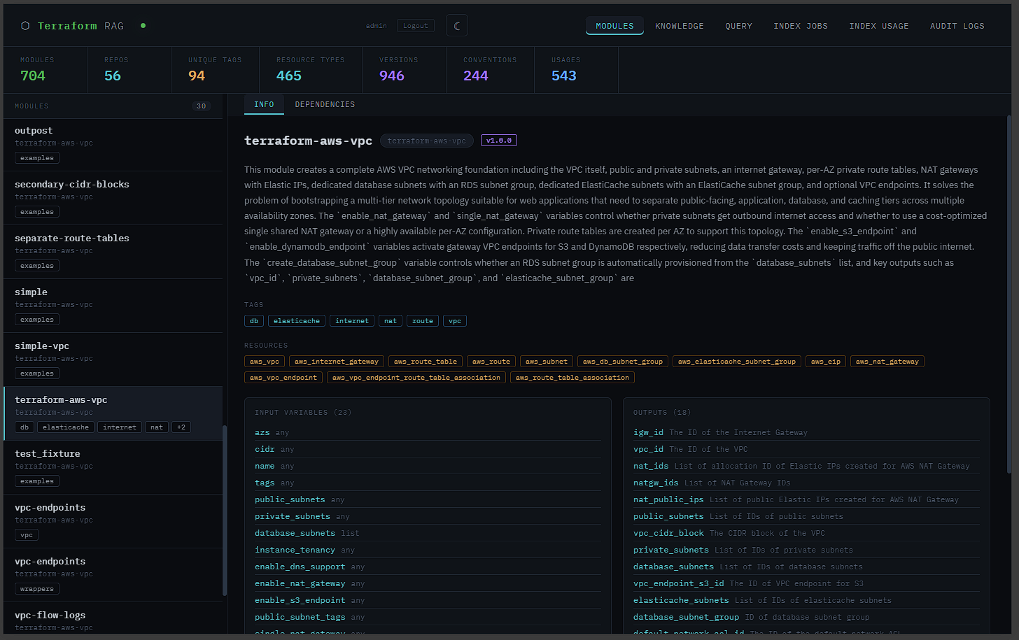 Module browser