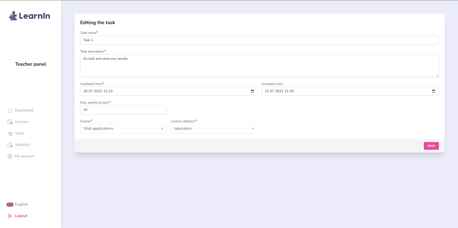 example form