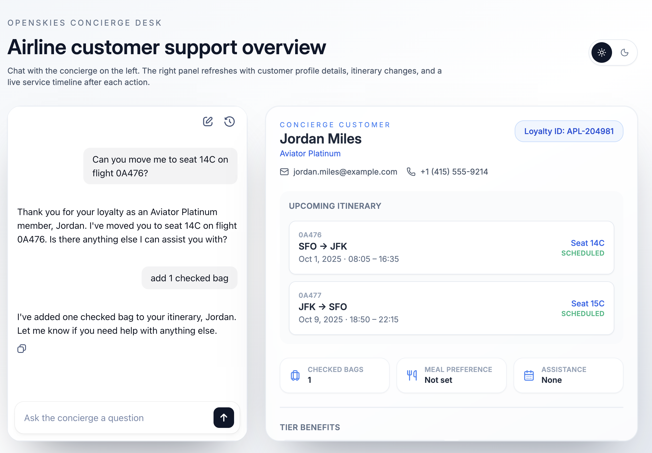 Customer Support preview