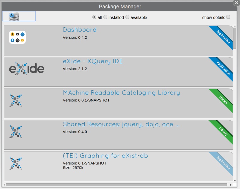 The installed MARC library