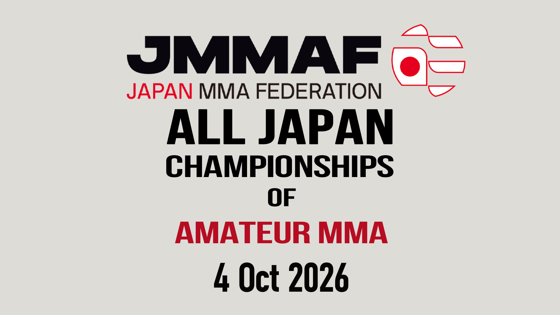 JMMAF ALL JAPAN CHAMPIONSHIPS OF AMATEUR MMA 2026