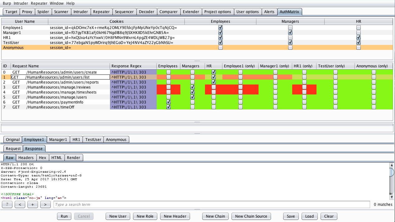 Sample Configuration with Failure Regex Mode