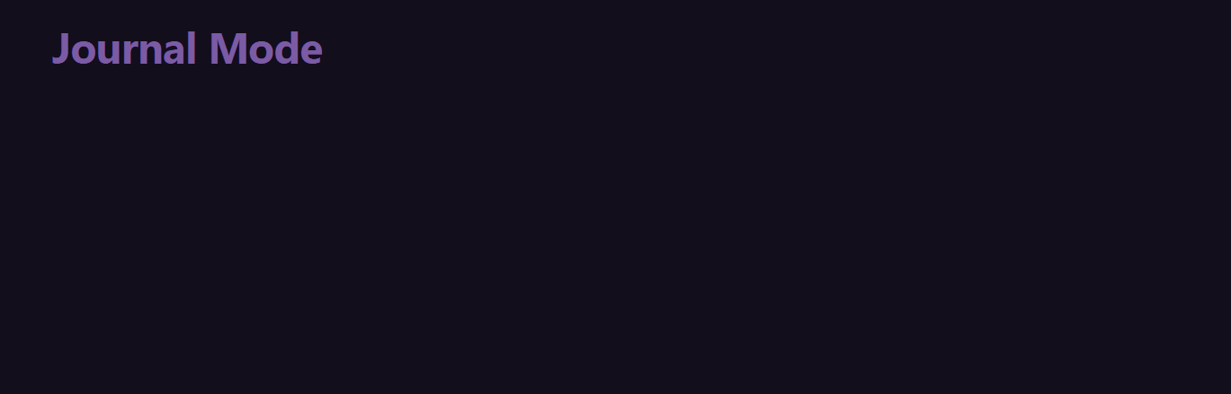 Journal mode demo gif