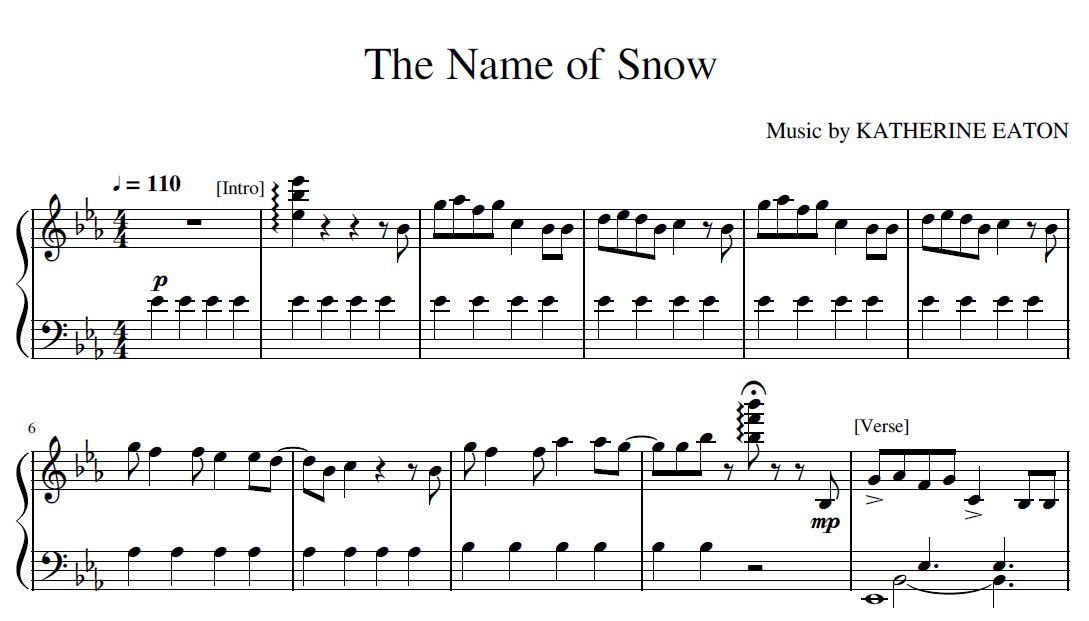 The_Name_Of_Snow_score