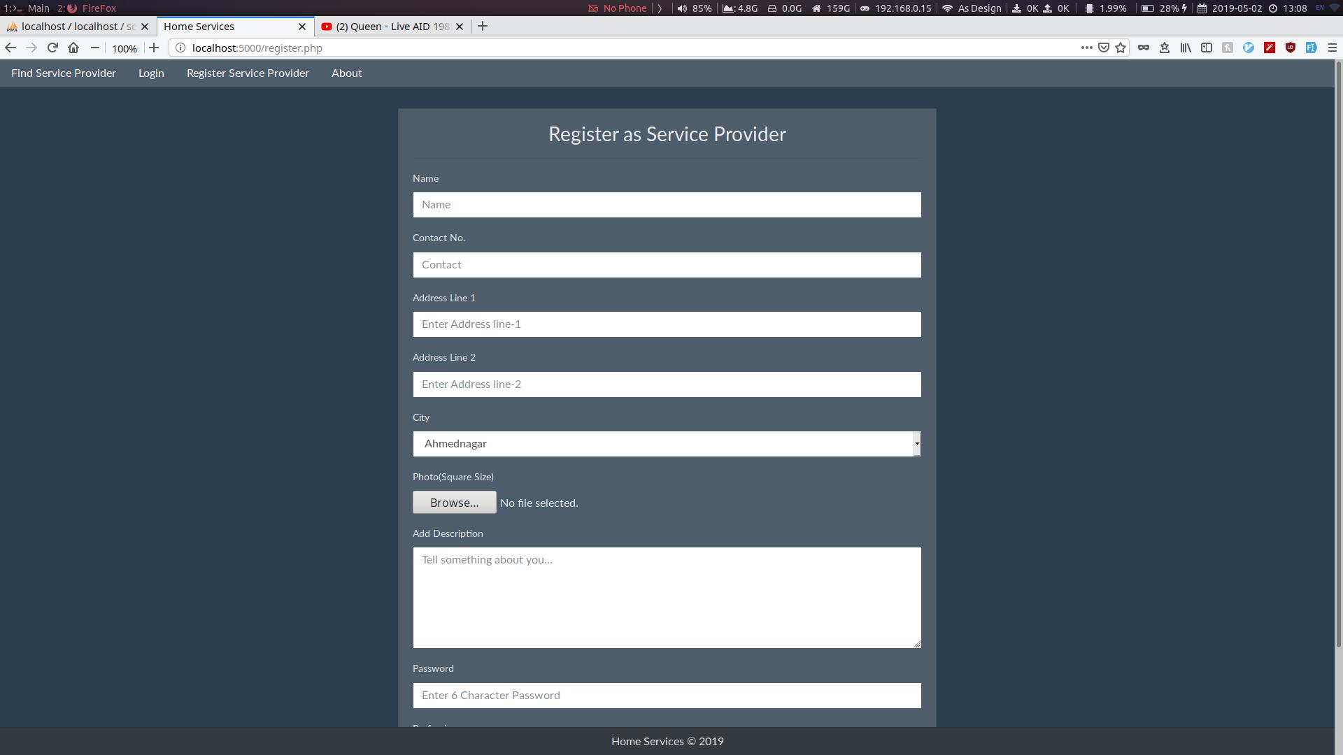 Register Service Provider