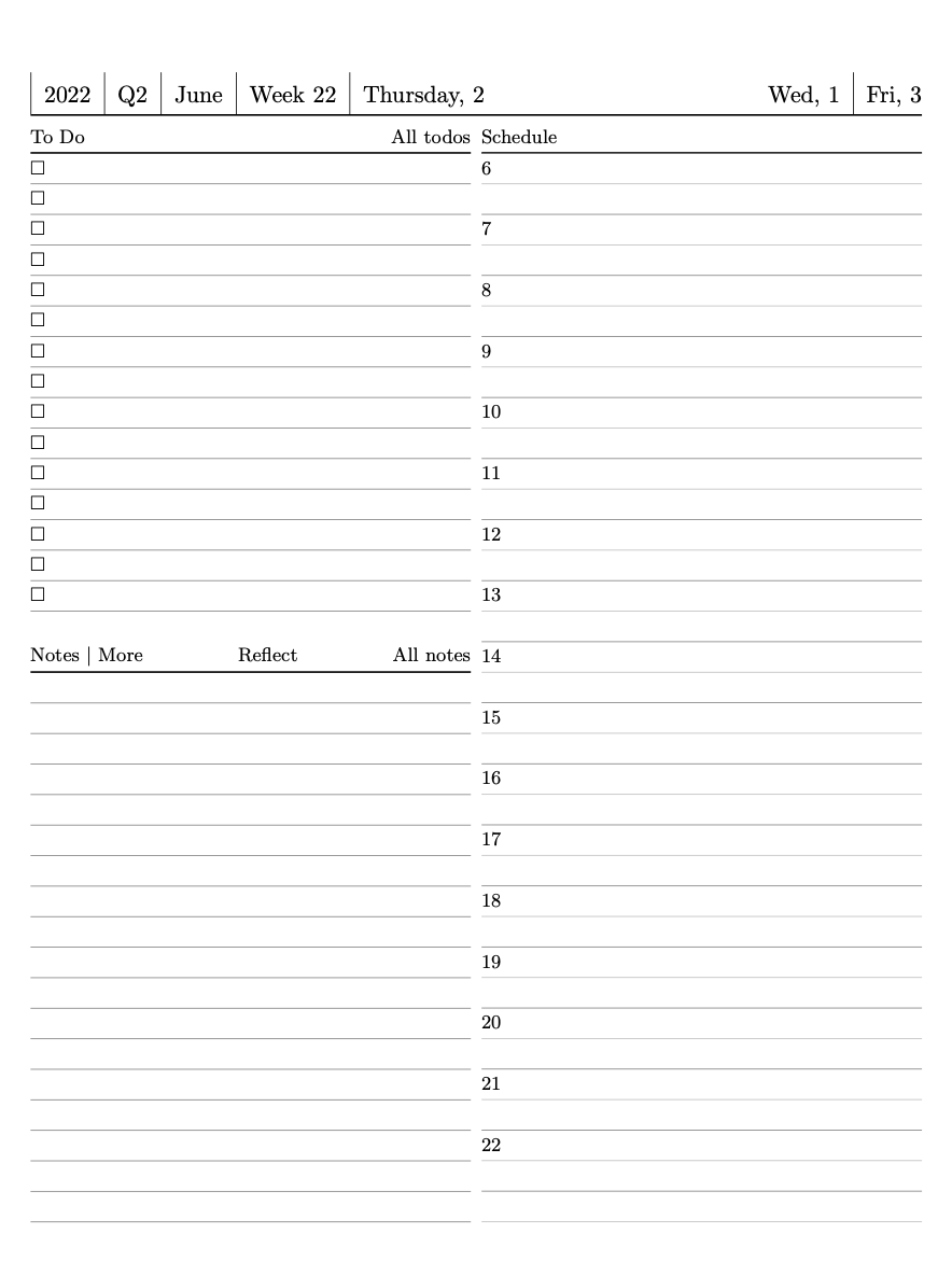 Annual planner, breadcrumbs header for 2023, 2024 · kudrykv latex ...