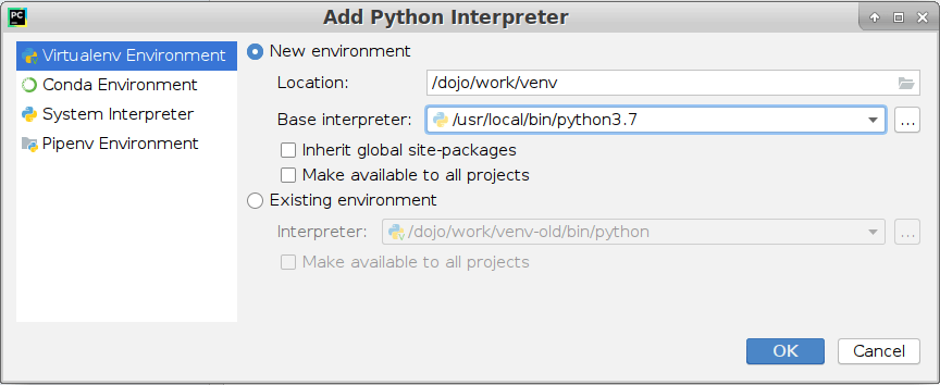 setting Python interpreter