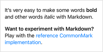 Markdown text