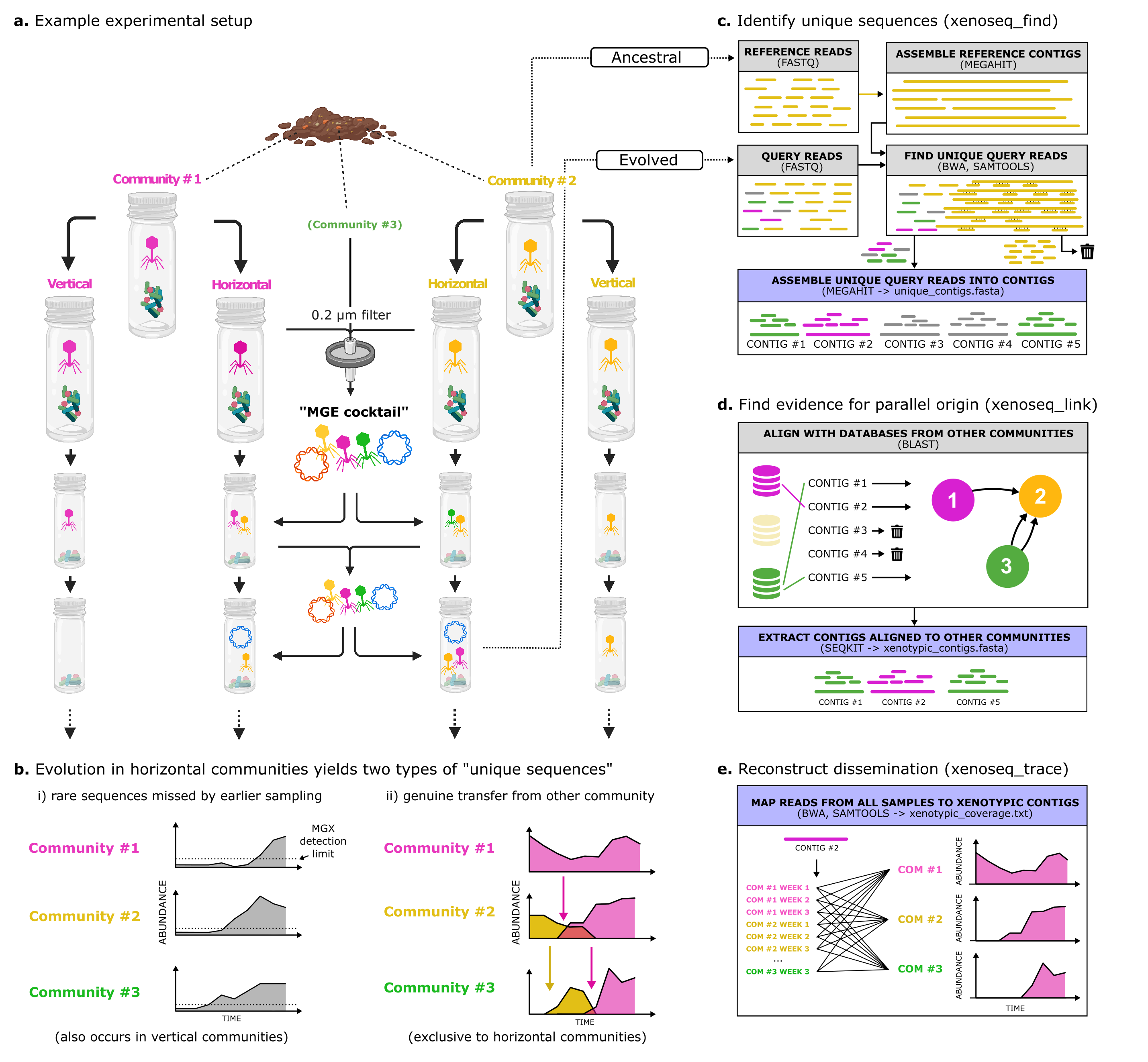 Xenoseq was applied to detect the movement of MGEs in compost