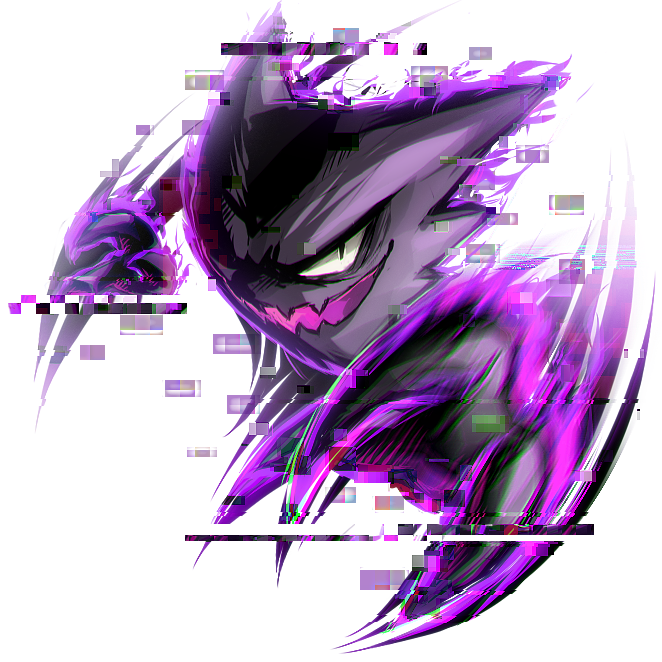 Haunter, the evolved Pokemon form of Gastly