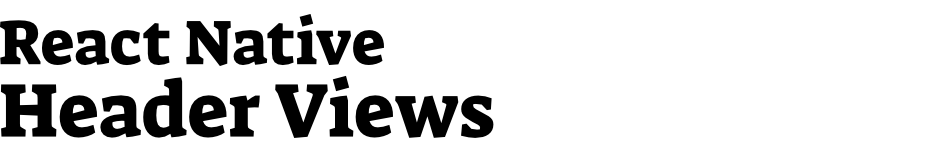 React Native Header View