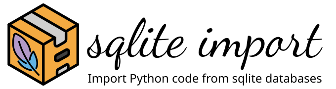 sqlite import: Import Python code in sqlite databases.