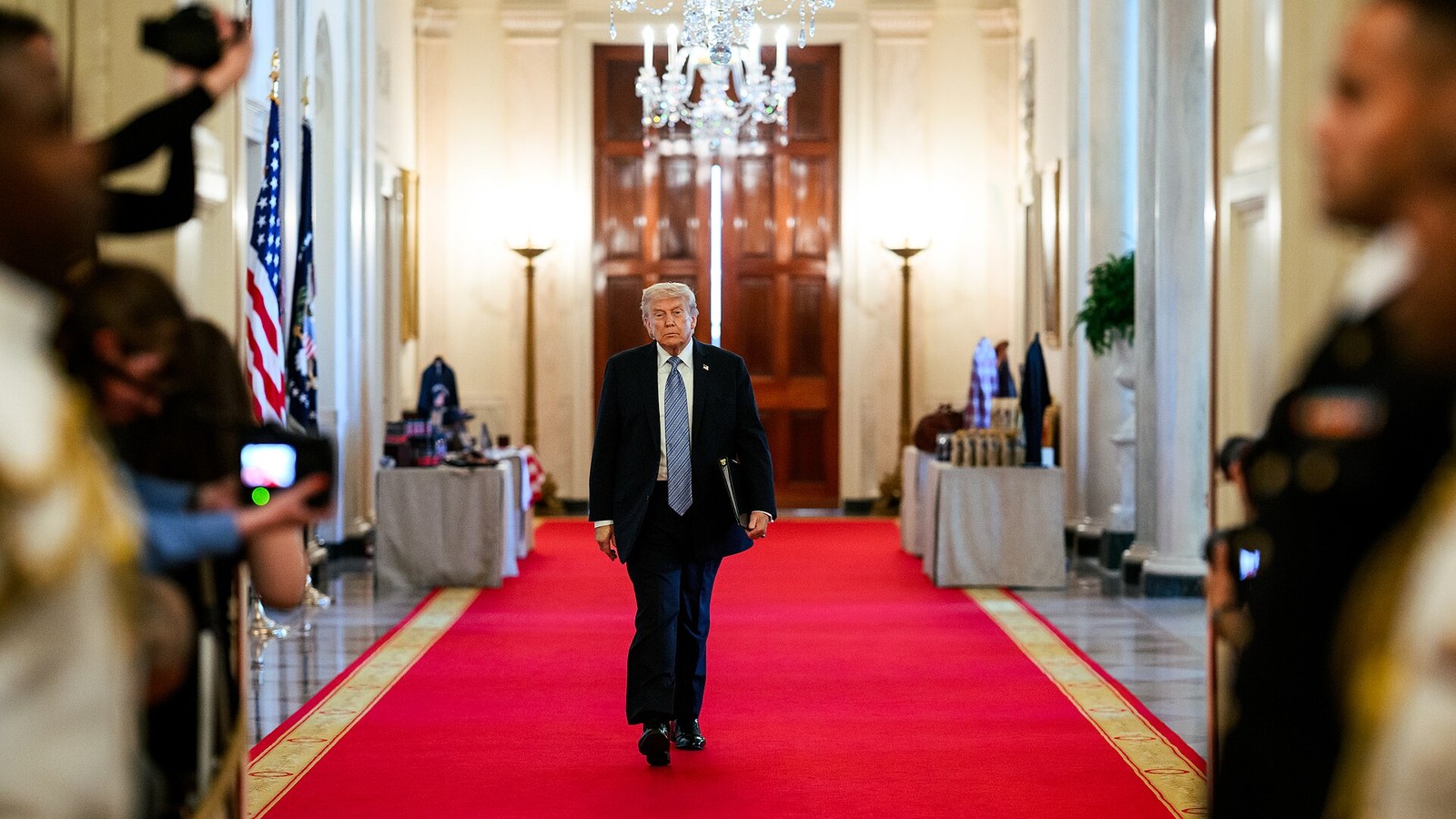 Illustrative photograph titled: P20260505MR-0865 President Donald J. Trump delivers remarks at a Small Business Summit