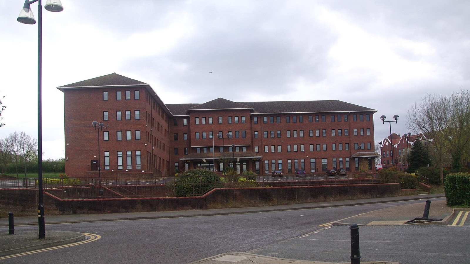 Illustrative photograph titled: Former General Portfolio office building, Station Approach, Harlow, Essex - April 2021