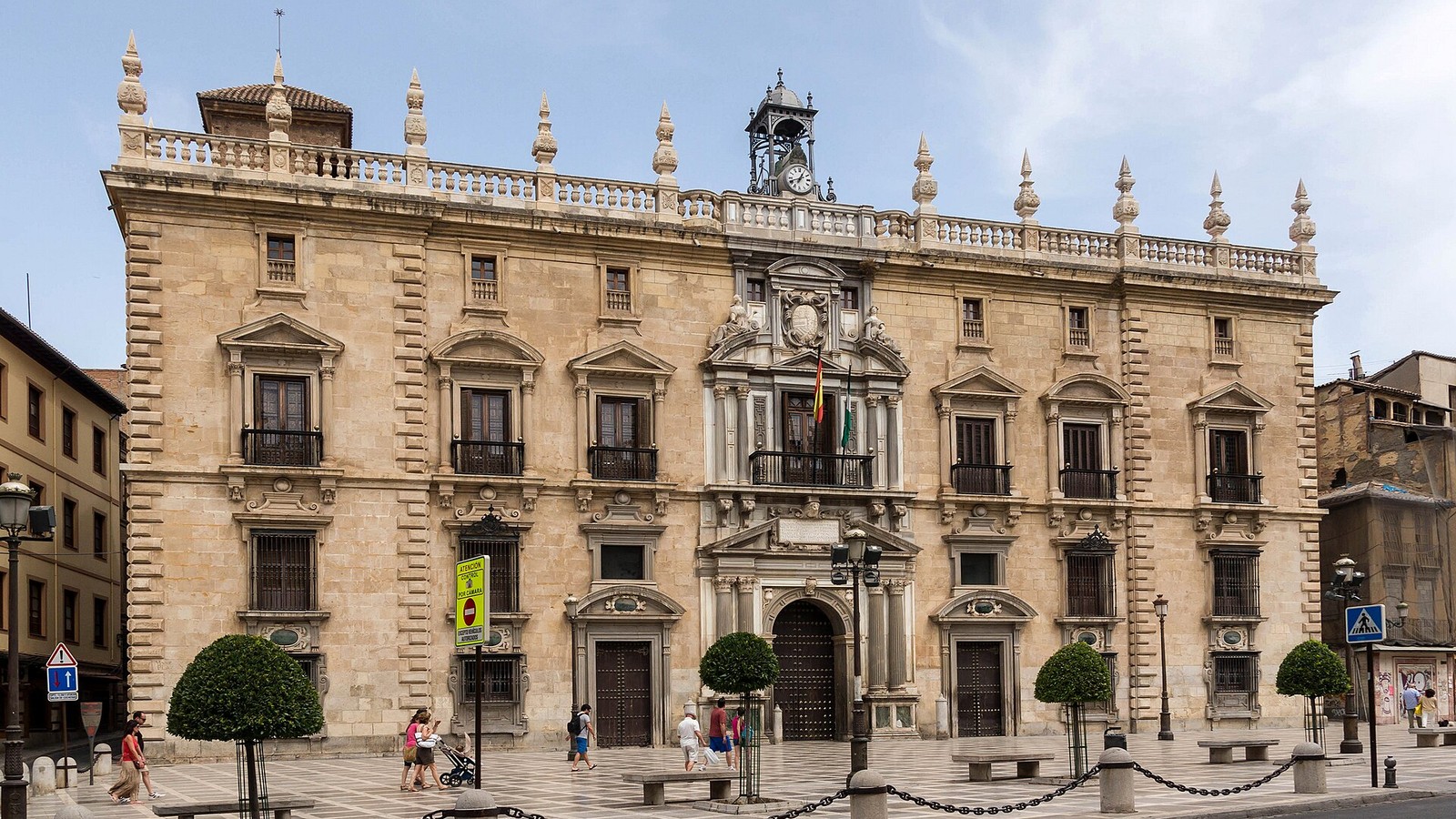 Illustrative photograph titled: Real chancilleria exterior Granada Spain