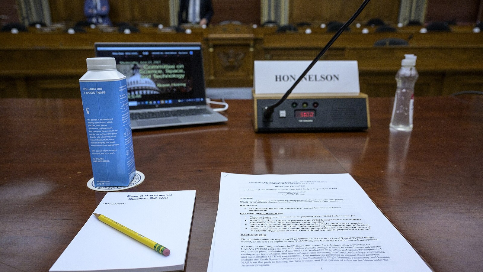 Illustrative photograph titled: Hearing on Fiscal Year 2022 Budget Proposal (NHQ202106230001)