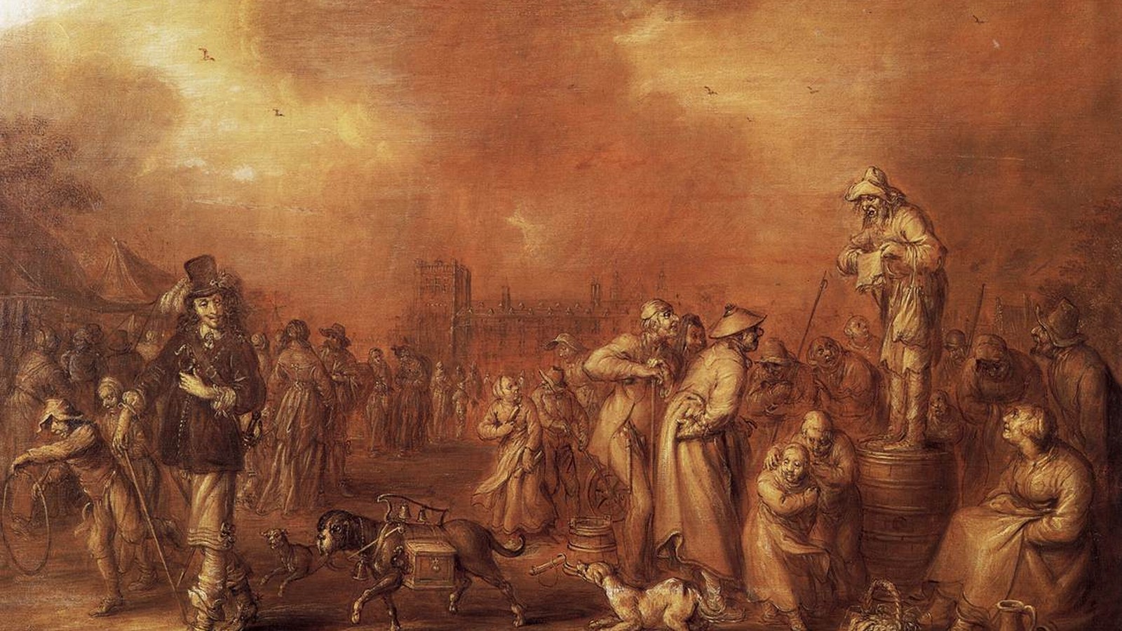 Illustrative photograph titled: Adriaen Pietersz. van de Venne - "Where There Are People Money May Be Made" - WGA24557
