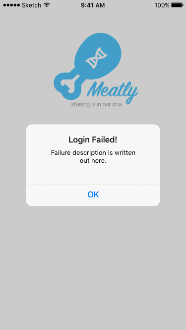 Login Failure Screen