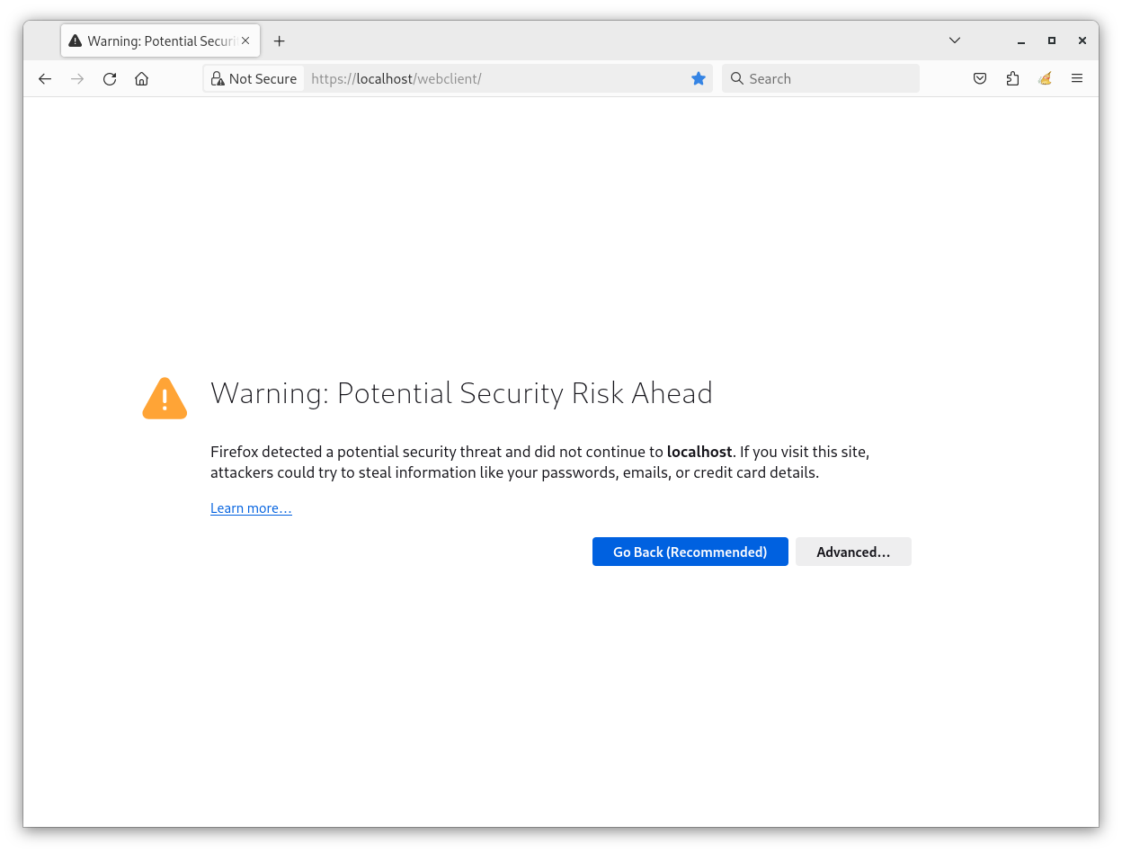 SSL Warning Page